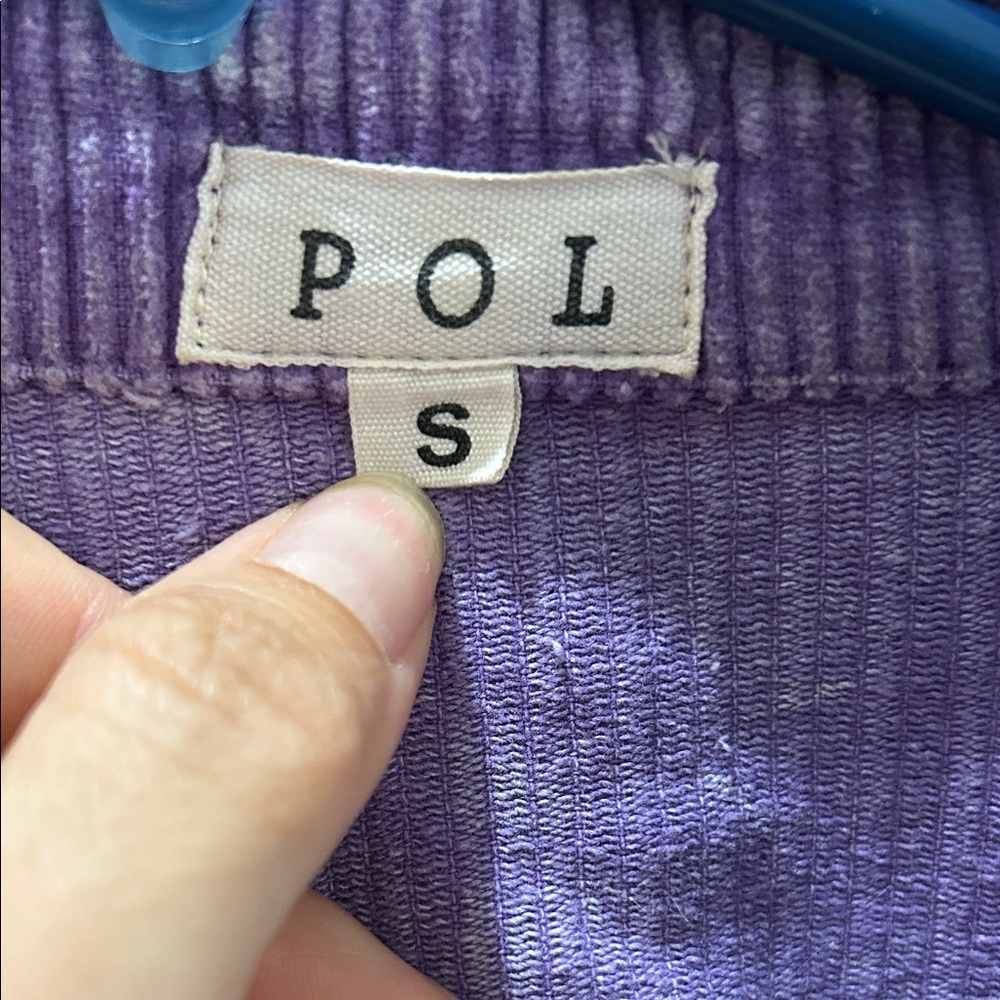 POL Lavender Corduroy Cropped distressed freyed hems Jacket small - Picture 2 of 10
